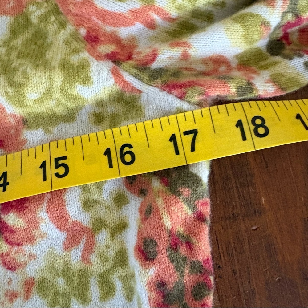 Charter Club Cashmere Cottagecore Paisley Spring Patterned Crewneck Sweater Sz M - Picture 6 of 8